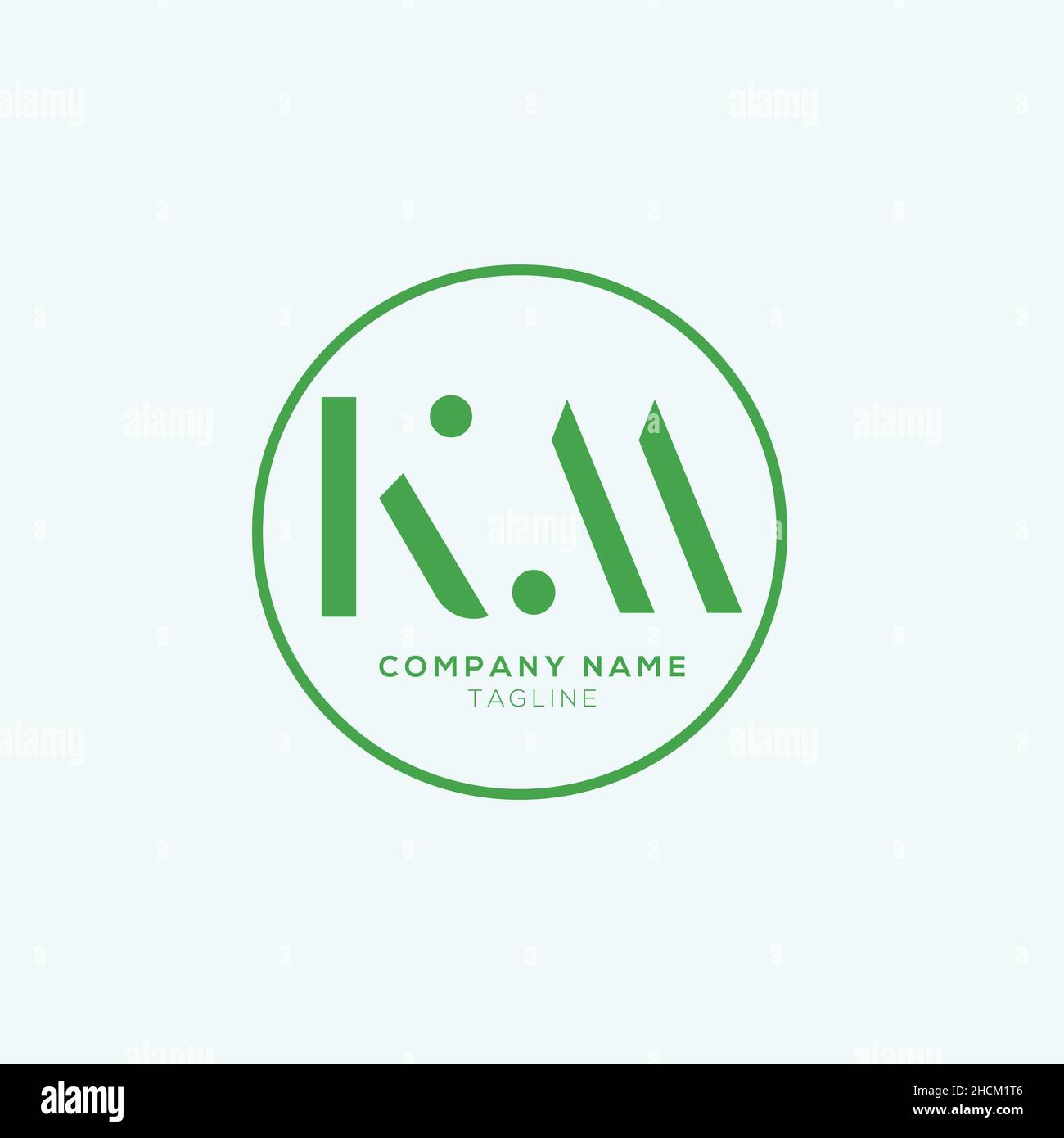 Creative modern KM Letter Business Logo Design Alphabet Icon Vector Symbol. Creative elegant letter KM logo template. Stock Vector