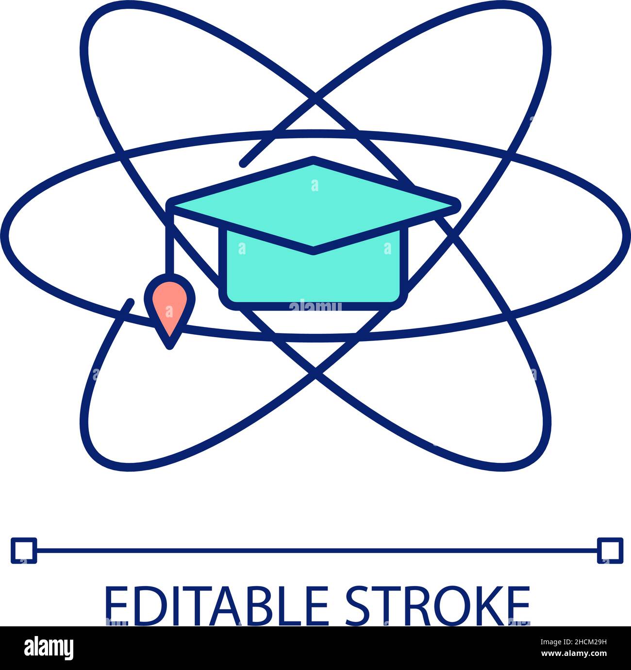 Computer science learning RGB color icon Stock Vector