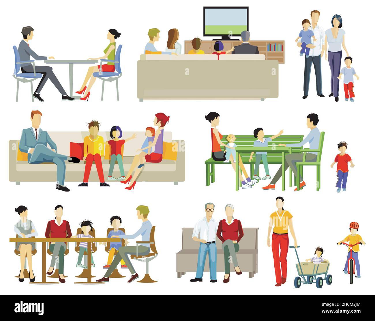 Family leisure home child Stock Vector Images Alamy