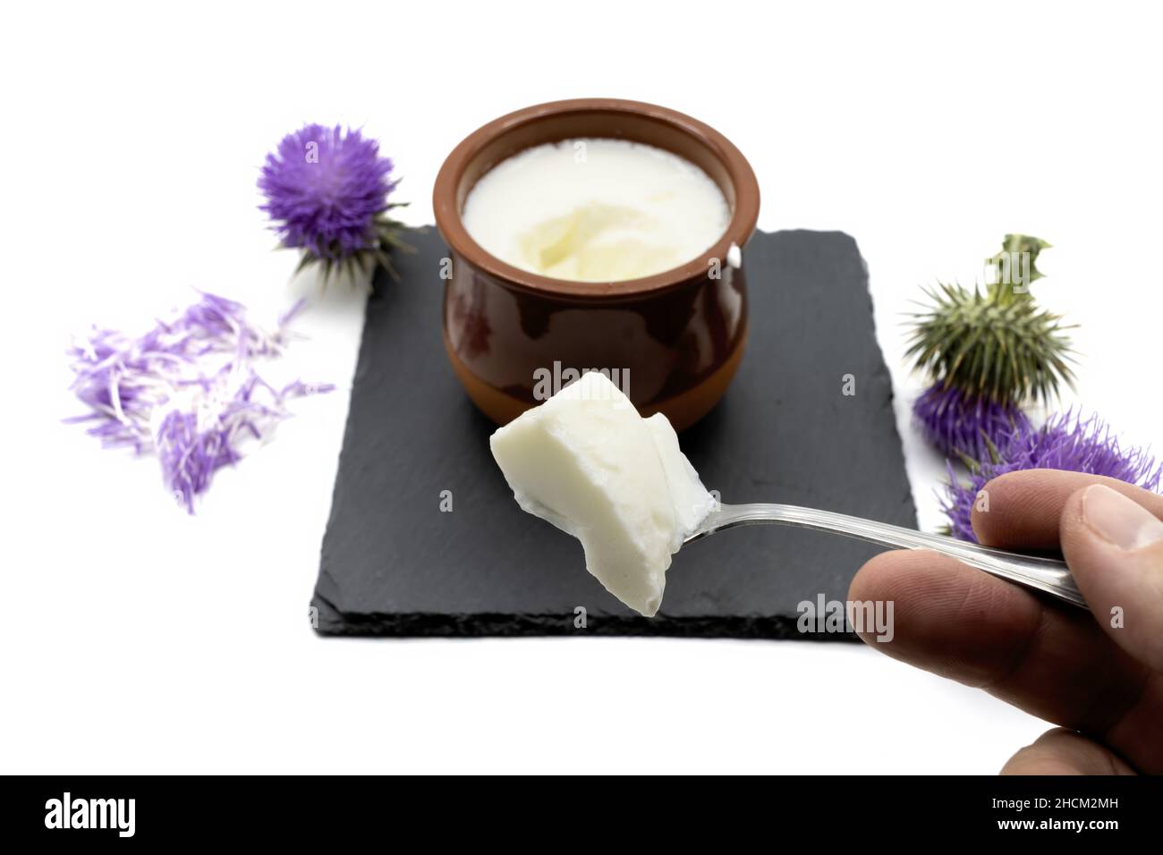 Showing a totally homemade curd made with natural thistle rennet on ...