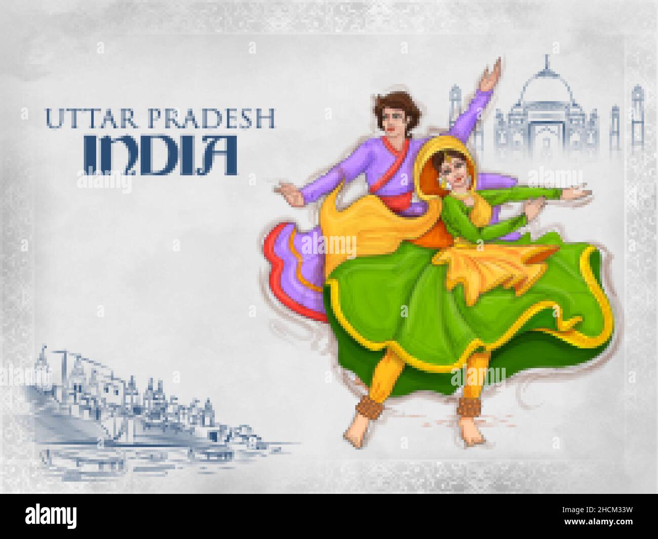 Kathak Dance India Stock Vector Images - Alamy