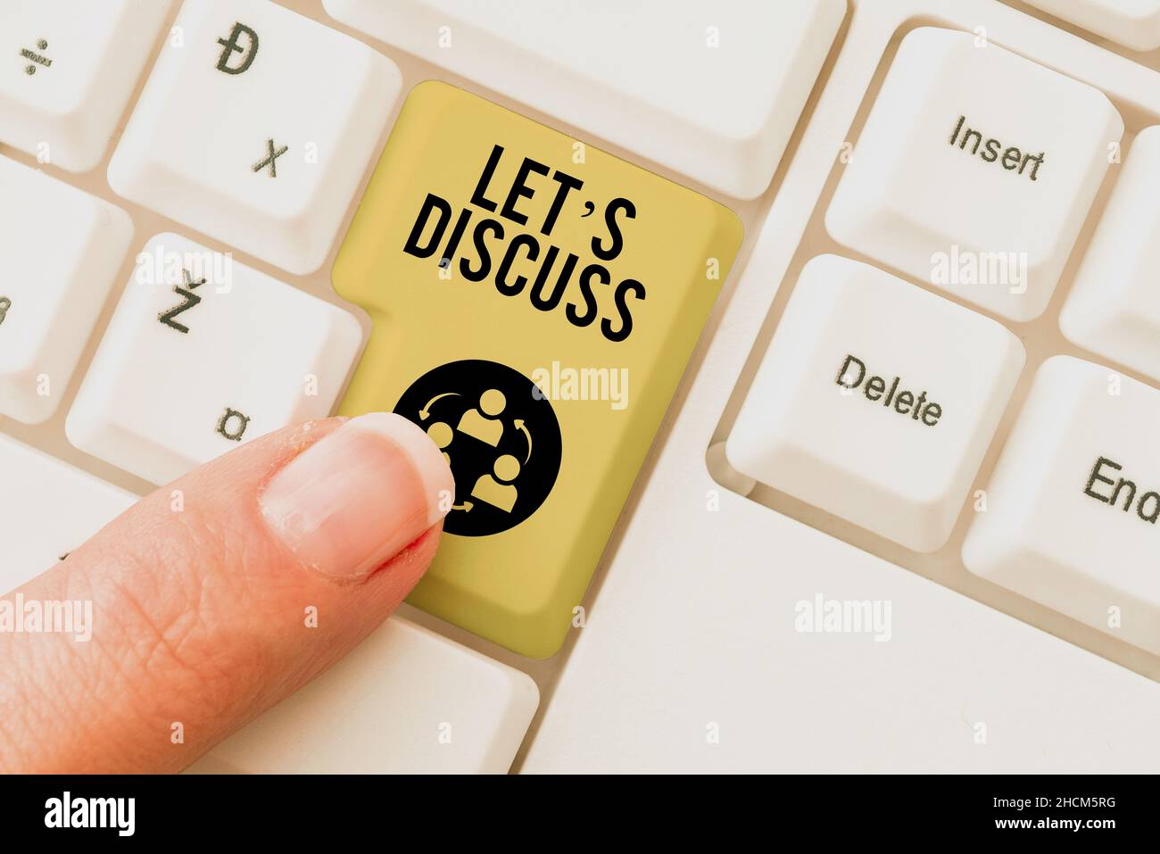 Inspiration showing sign Lets Discuss. Business concept to talk about ...