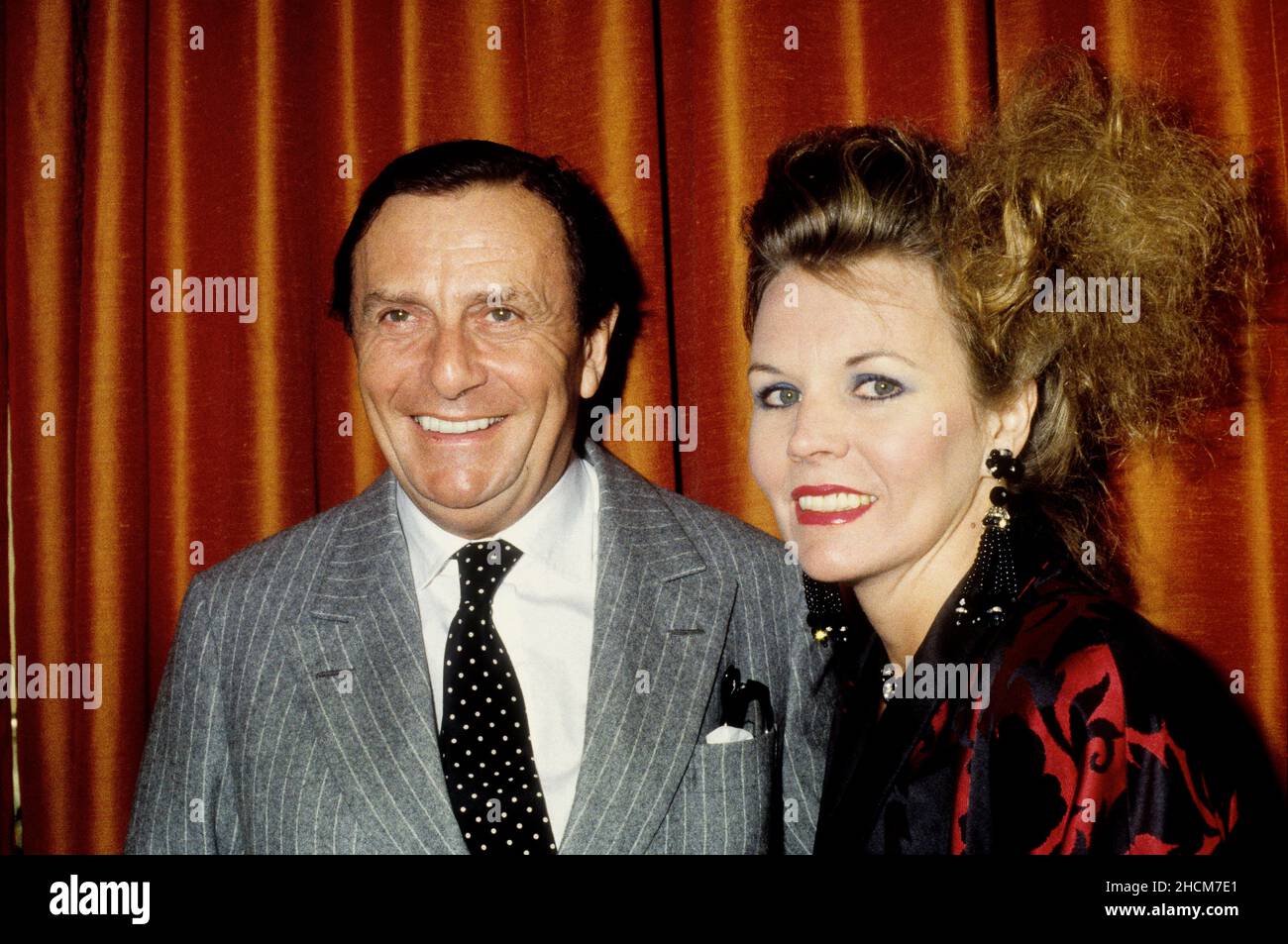 Australian comedy actor Barry Humphries and his wife Diane Millstead Stock Photo