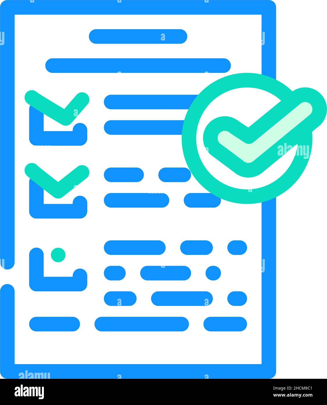 check list compliance color icon vector illustration Stock Vector Image ...