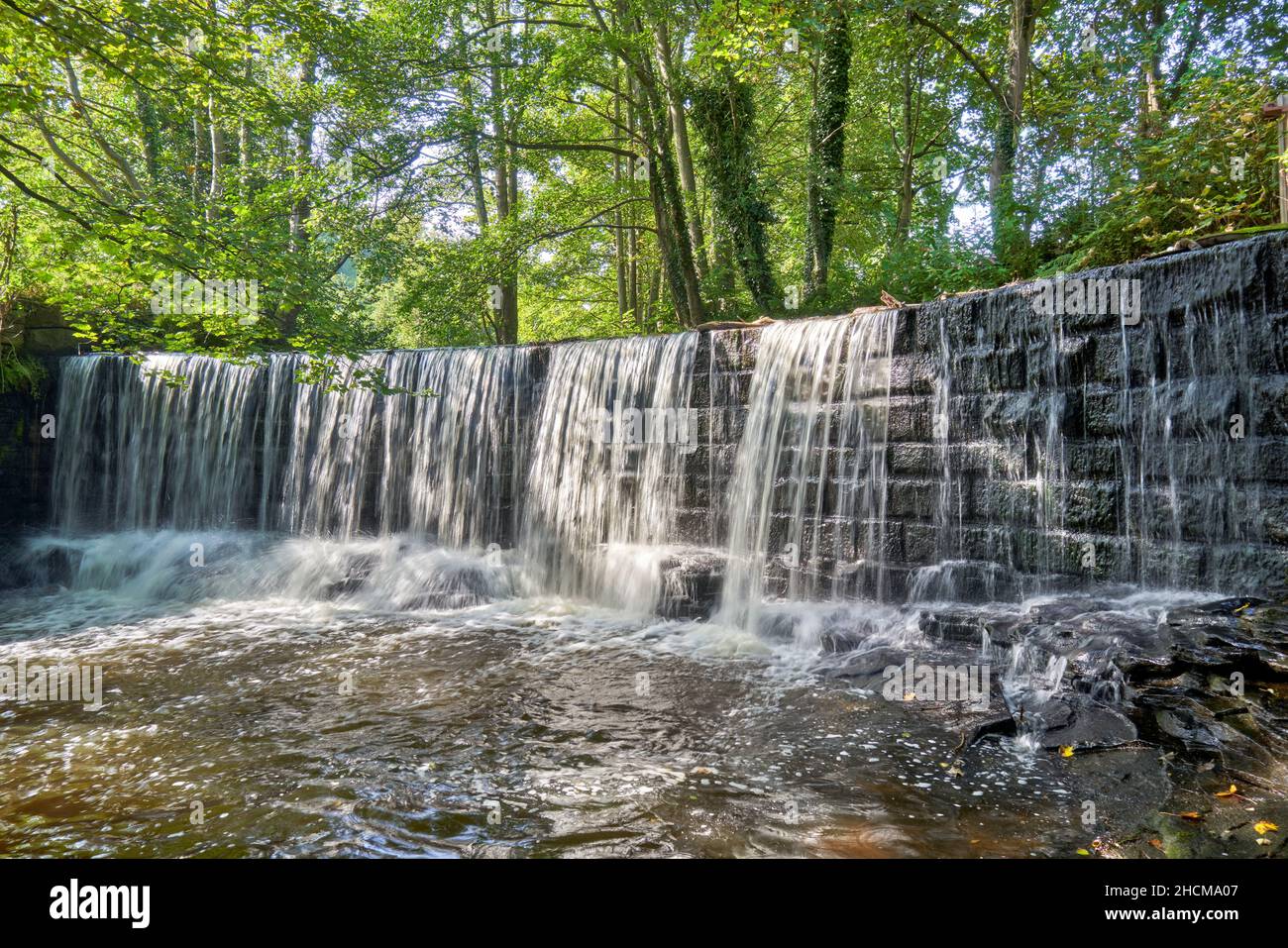 Magdale Waterfall near Honley in Huddersfield, West Yorkshire Stock Photo