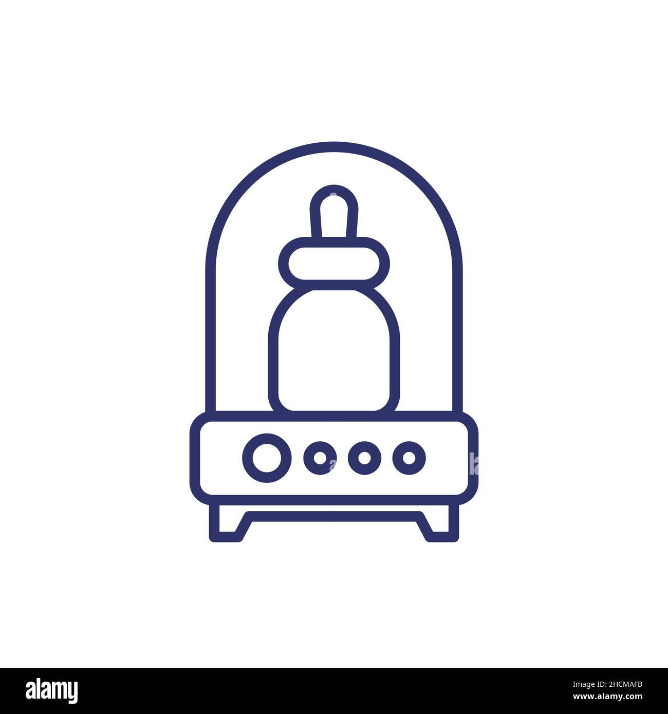 Baby bottle sterilizer line icon Stock Vector Image & Art Alamy