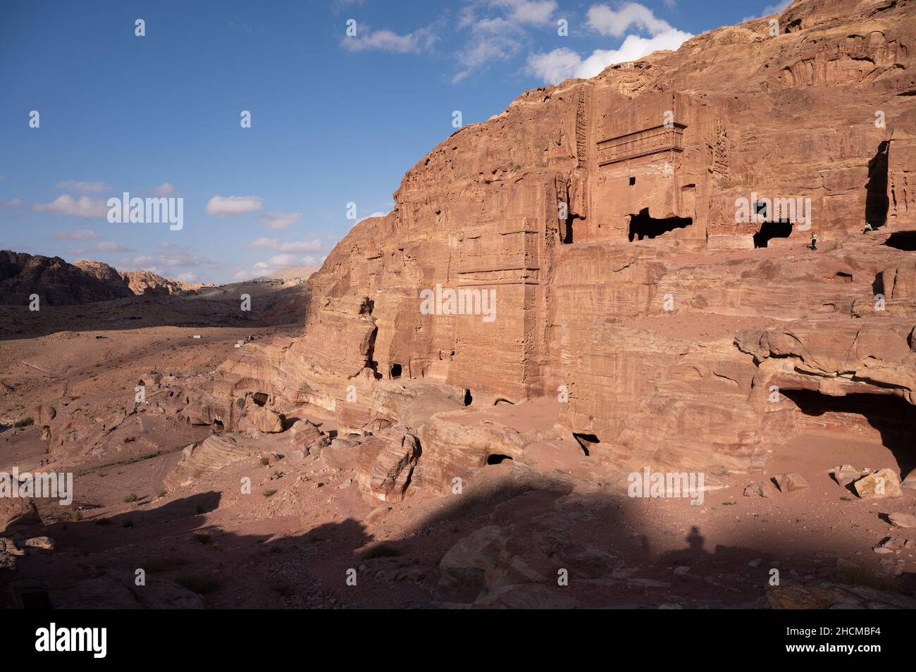 Petra, Jordan. 21st Nov, 2021. The wall of the royal tombs in the ...