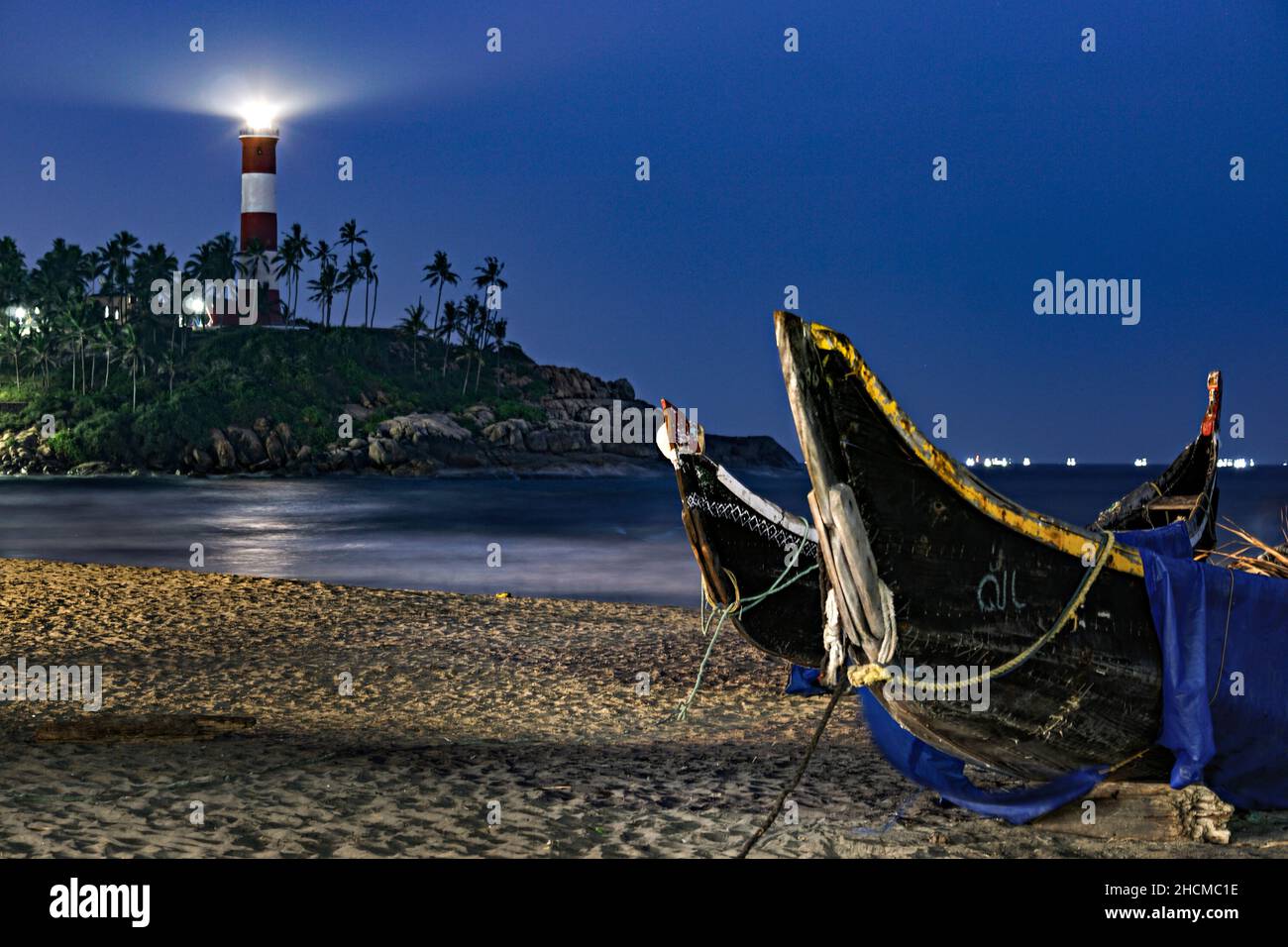 Kovalam Beach And Lighthouse Stock Photo - Alamy