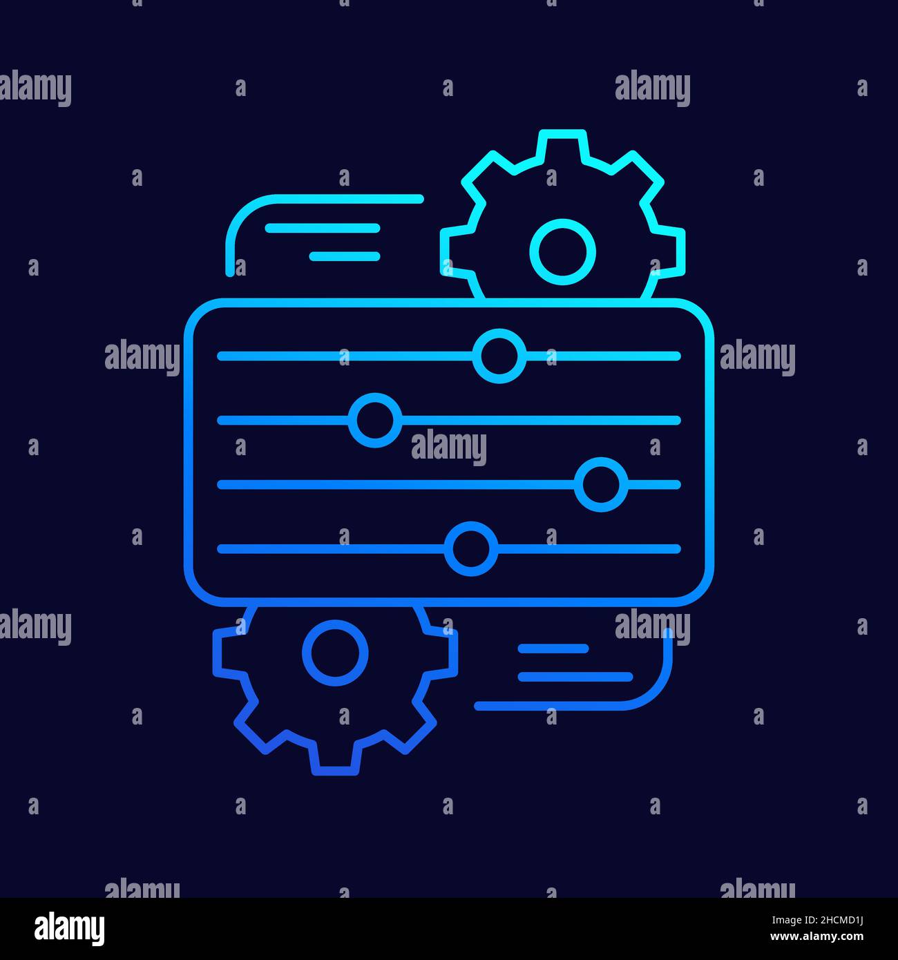control panel line icon for web and apps Stock Vector Image & Art - Alamy
