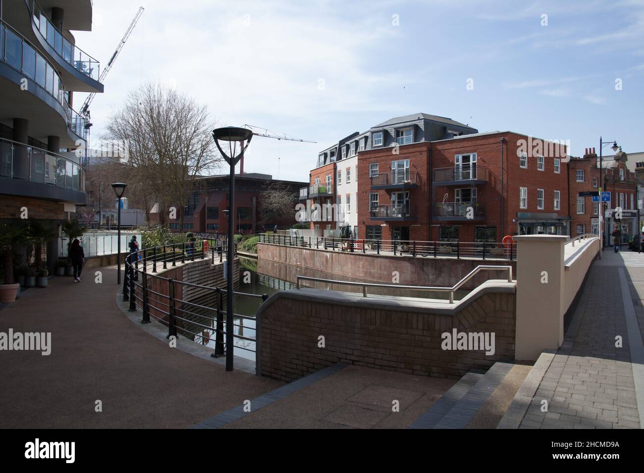 Apartments by the river in Maidenhead, Berkshire in the UK Stock Photo