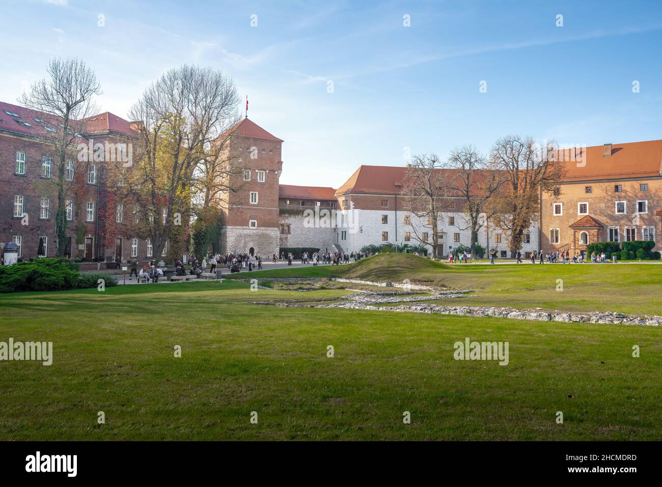 Wawel Castle and Thieves Tower - Krakow, Poland Stock Photo