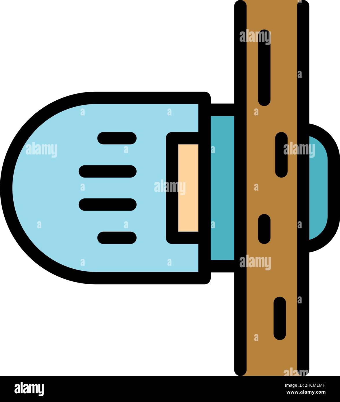 Pool pump icon. Outline pool pump vector icon color flat isolated Stock