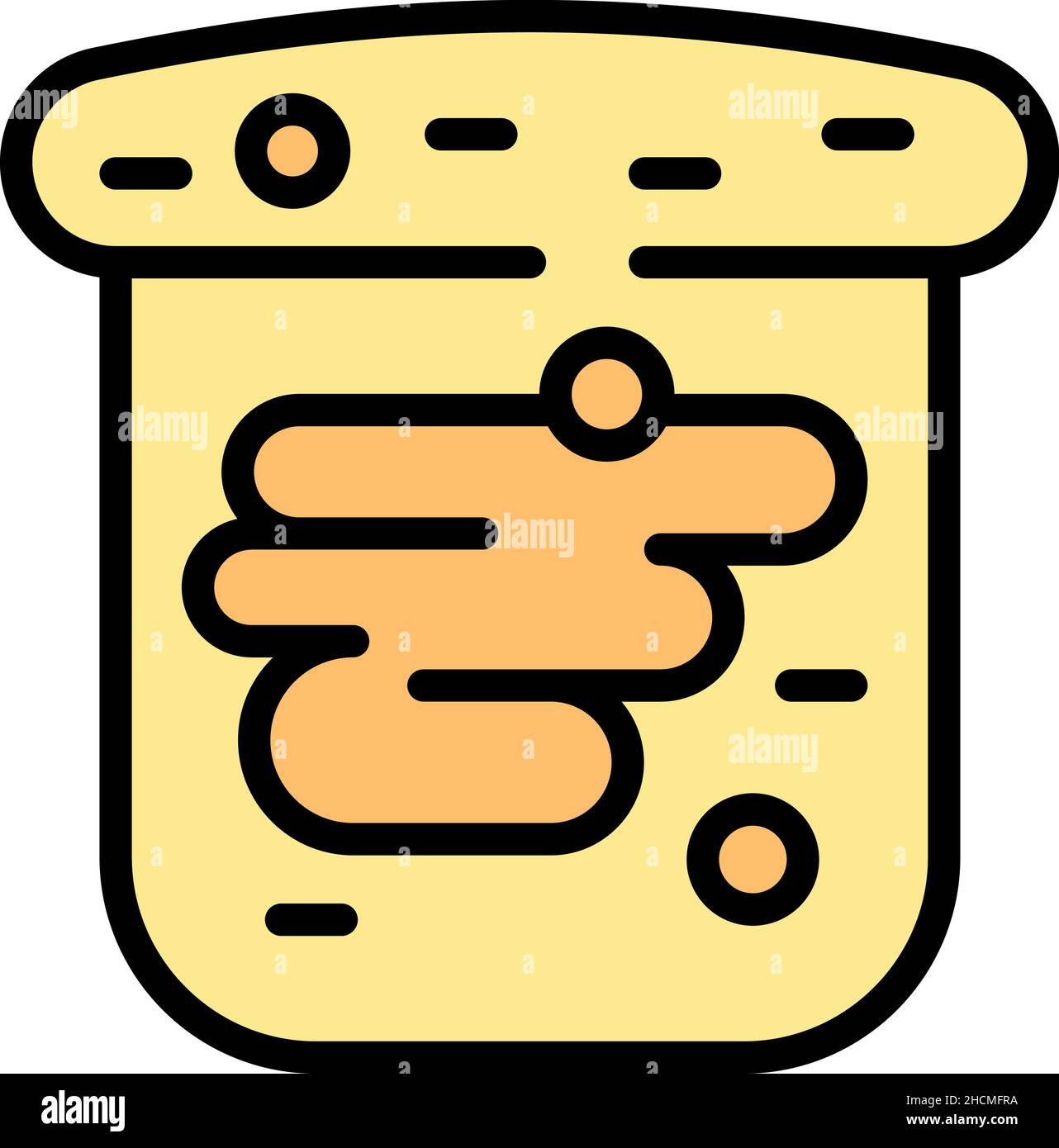 Chocolate paste icon. Outline chocolate paste vector icon color flat isolated Stock Vector