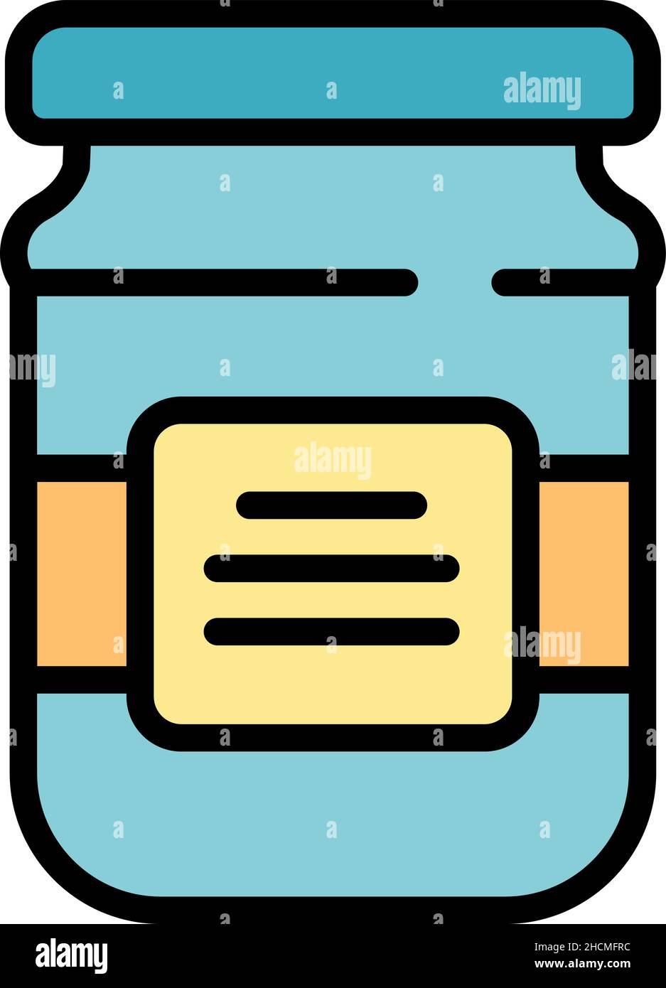 Chocolate paste ingredient icon. Outline chocolate paste ingredient vector icon color flat isolated Stock Vector