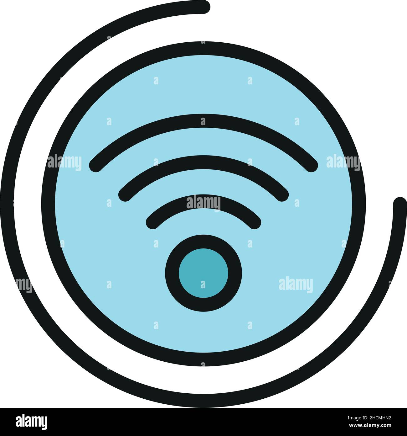 Wifi circle icon outline hi-res stock photography and images - Alamy