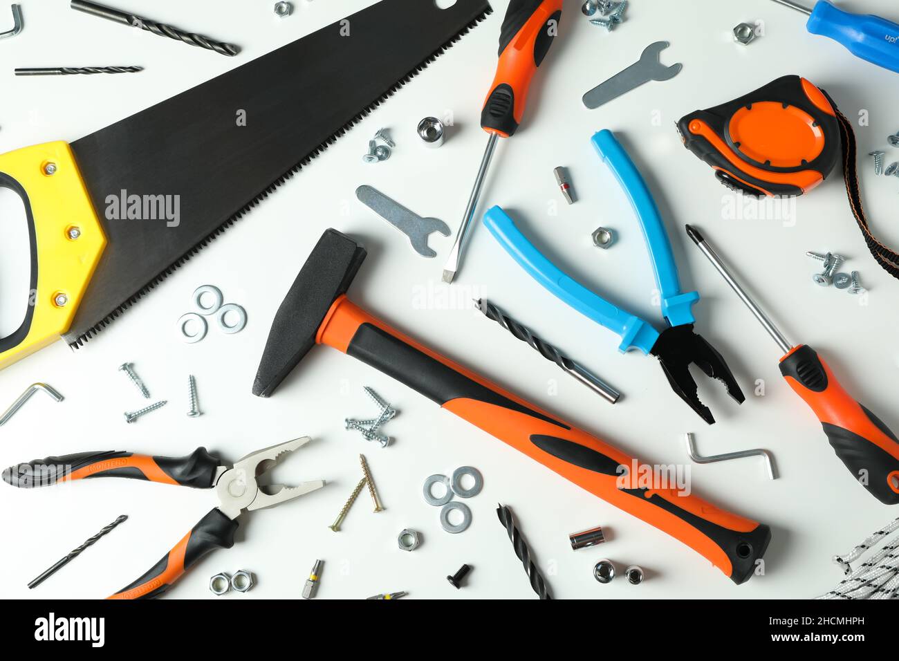 Top view carpenters tools hi-res stock photography and images - Alamy