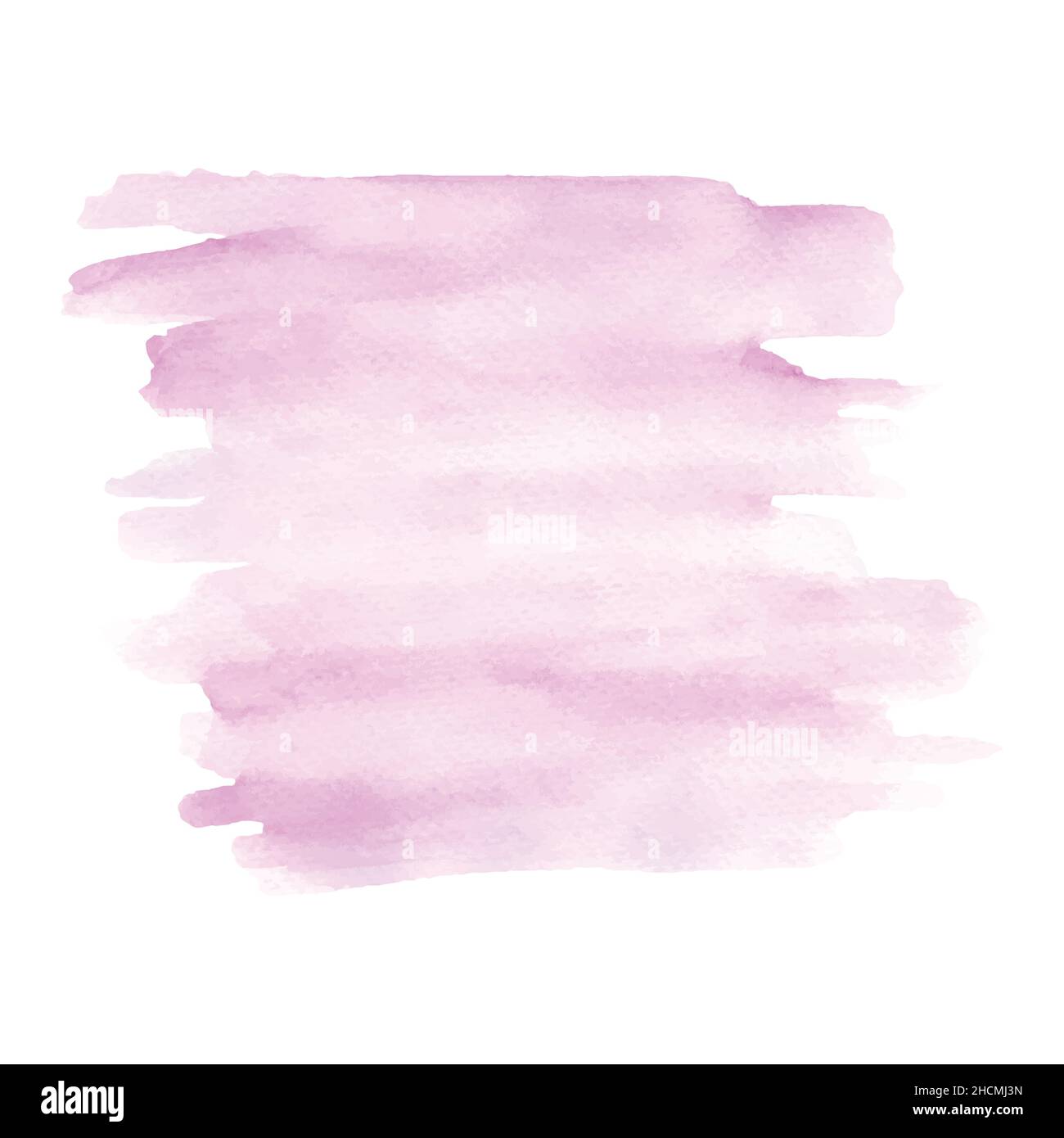 Pink purple watercolor stripes brush. Abstract texture hand-painted watercolor vector shape used as being background element for greeting card design, Stock Vector