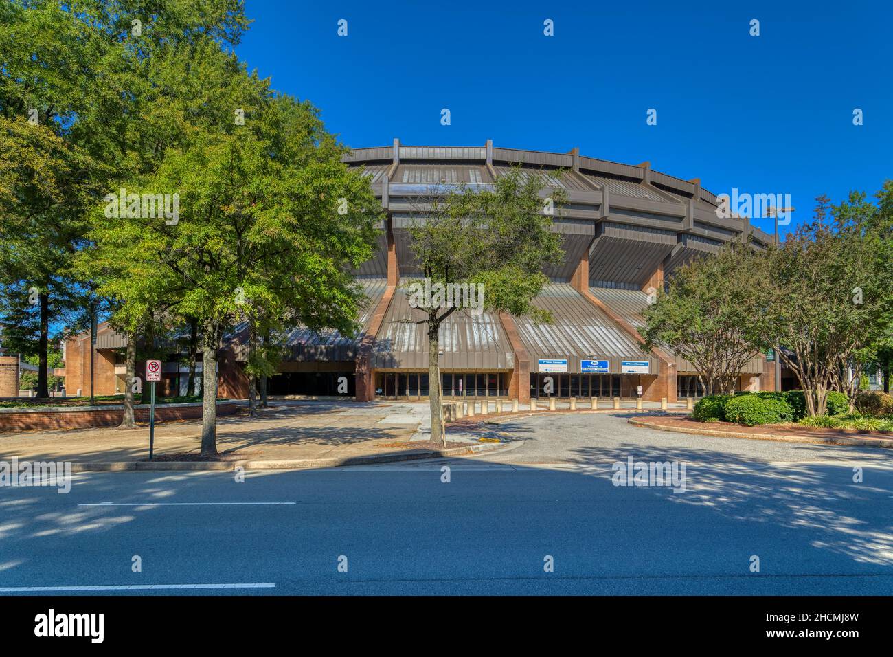 Richmond Coliseum, now closed, was once Virginia's largest sports arena. Stock Photo