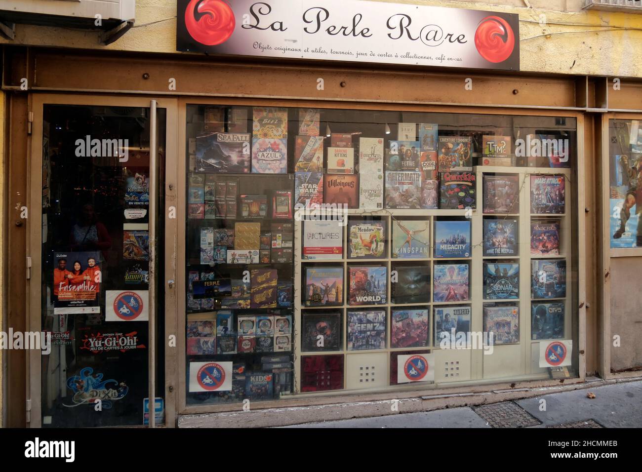 shop selling board games in Aix-en-Provence, Provence-Alpes-Côte d'Azur,France Stock Photo