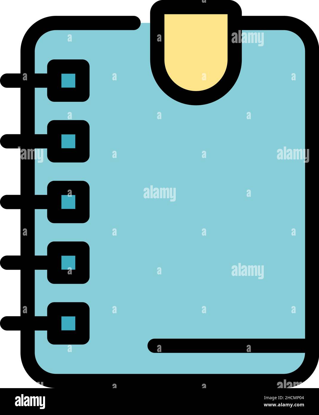 Save bookmark icon. Outline save bookmark vector icon color flat isolated Stock Vector