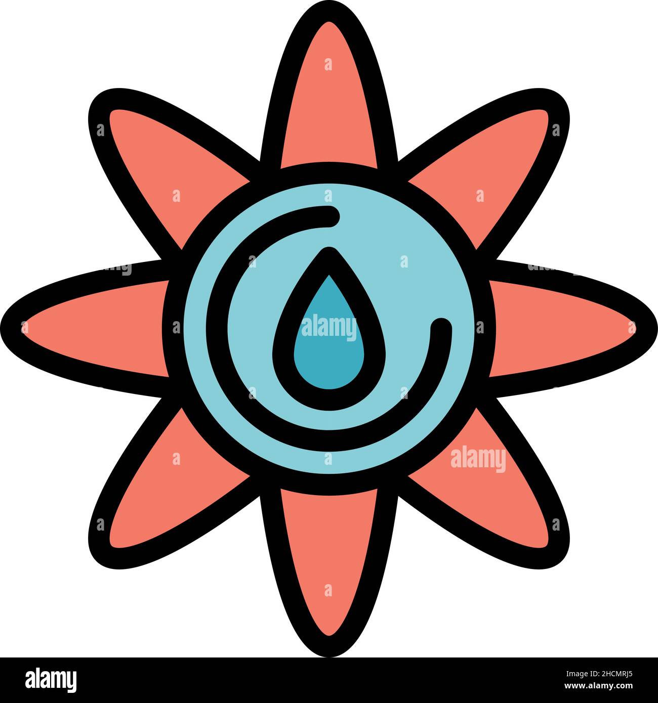 Organic canola oil icon. Outline organic canola oil vector icon color ...