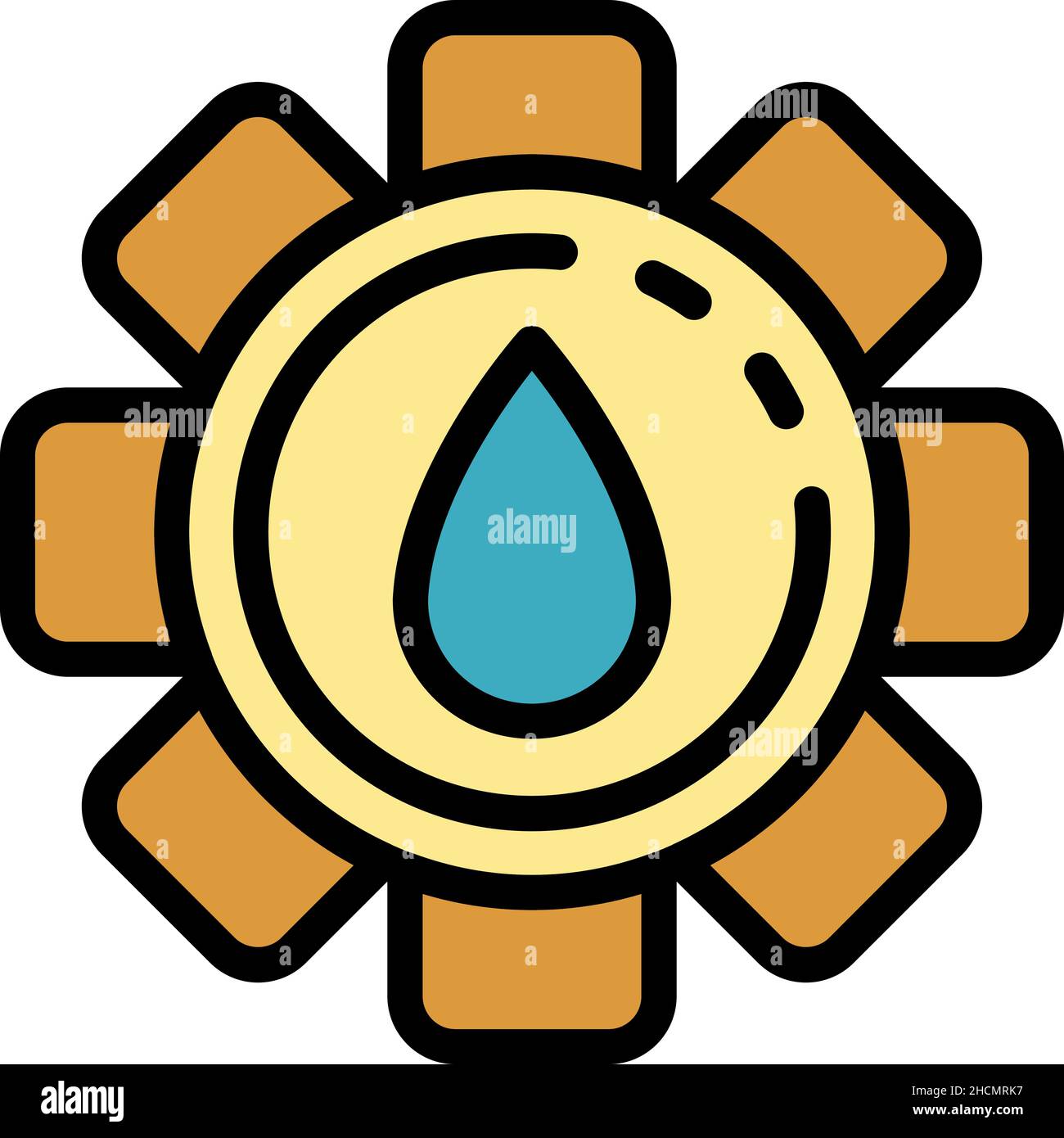 Extra canola oil icon. Outline extra canola oil vector icon color flat ...