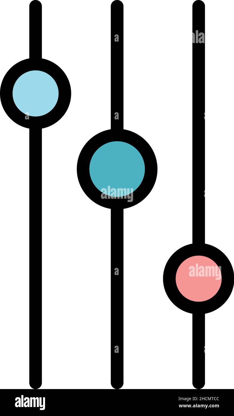 Round control buttons icon. Outline round control buttons vector icon ...