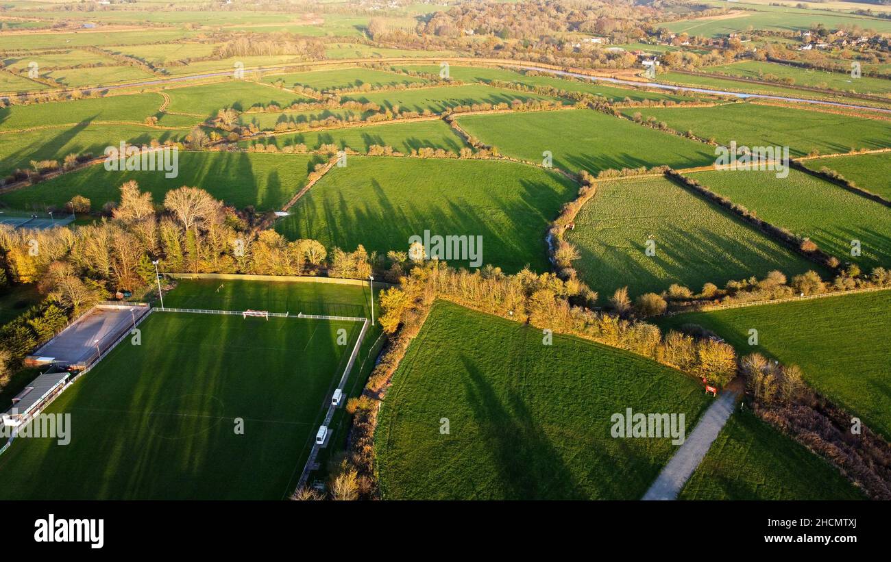 Aerial view of UK town of Arundel, mid sussex Stock Photo Alamy
