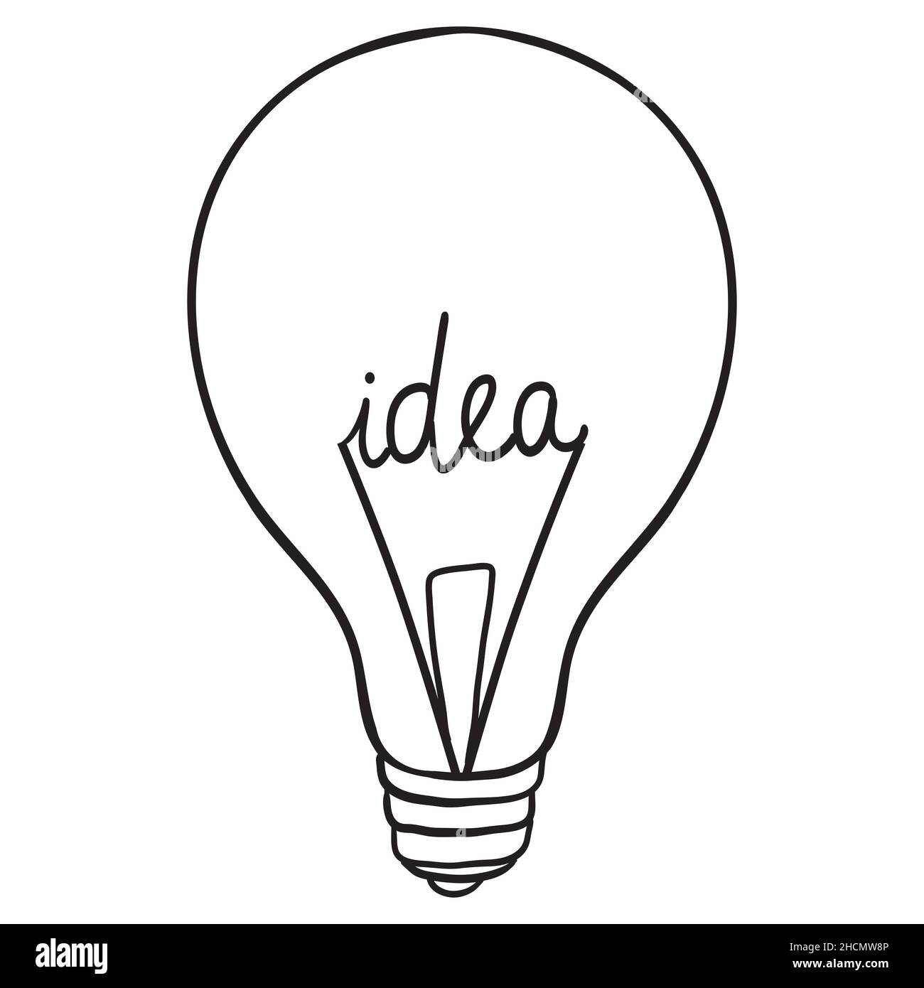 Hand drawing light bulb Stock Photo - Alamy