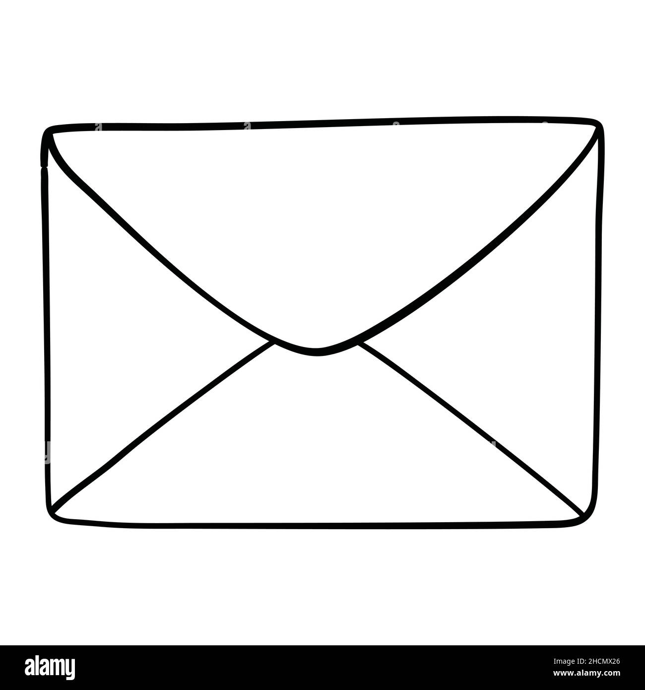 Message envelope cartoon draw vector hi-res stock photography and images -  Alamy