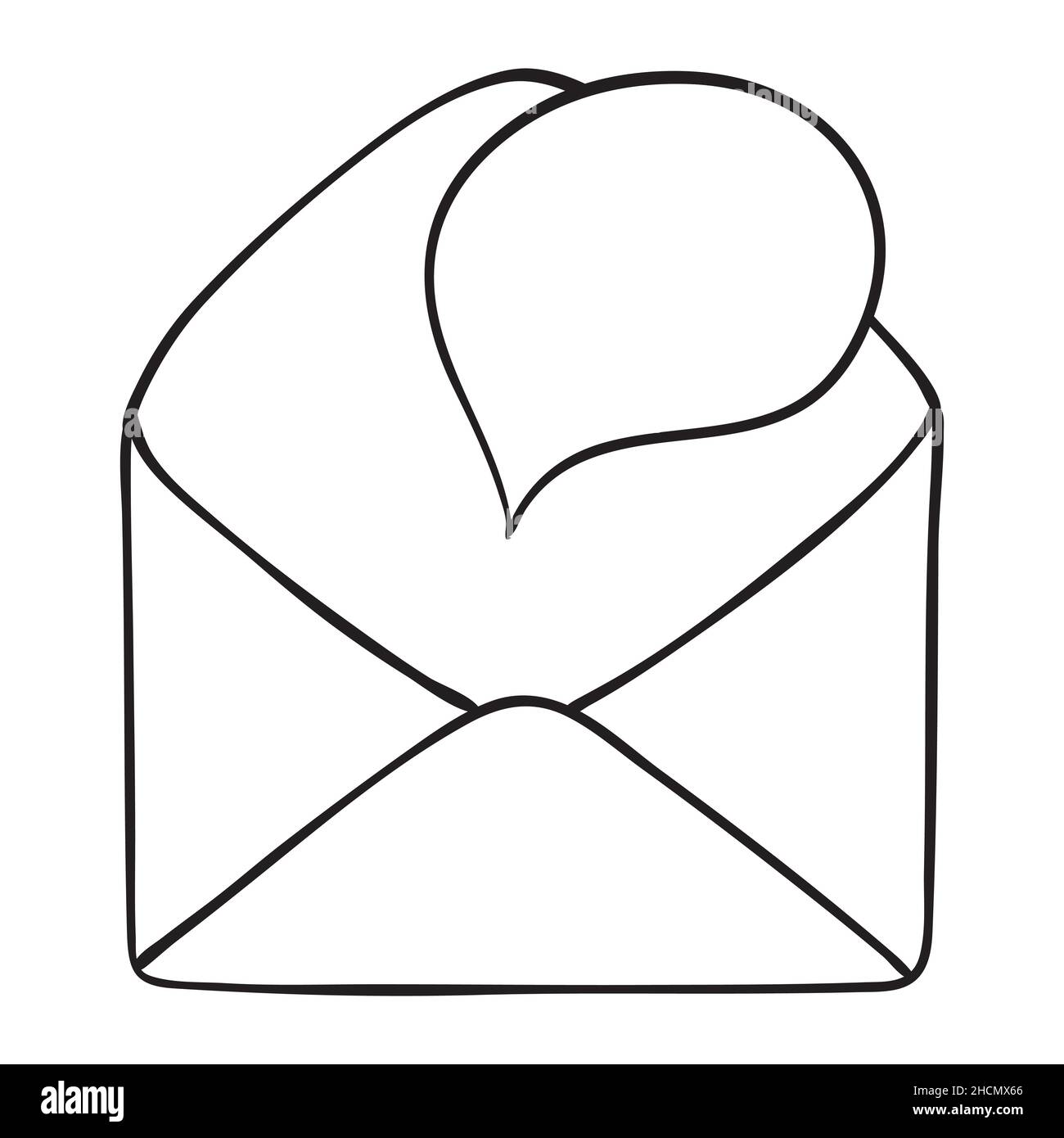 Envelope Letter Heart Sketch Vector Illustration Stock Vector Royalty  Free 1894990063  Shutterstock