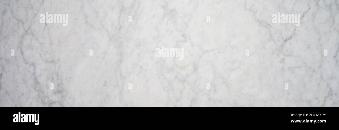 White marble texture background, abstract marble texture (natural patterns) background texture or backdrop for design, banner size Stock Photo