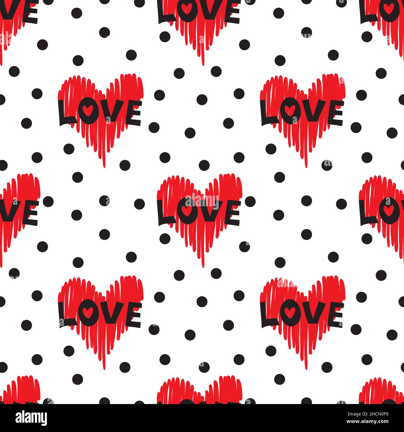 Vector seamless pattern with LOVE lettering Stock Vector Image & Art ...