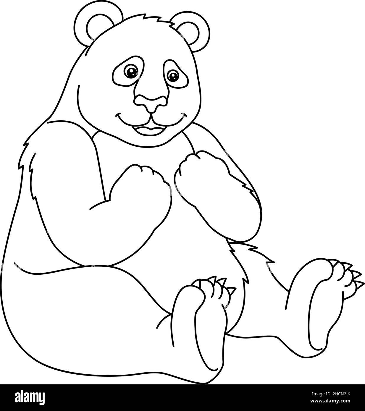 Panda Coloring Page Isolated for Kids Stock Vector Image & Art - Alamy