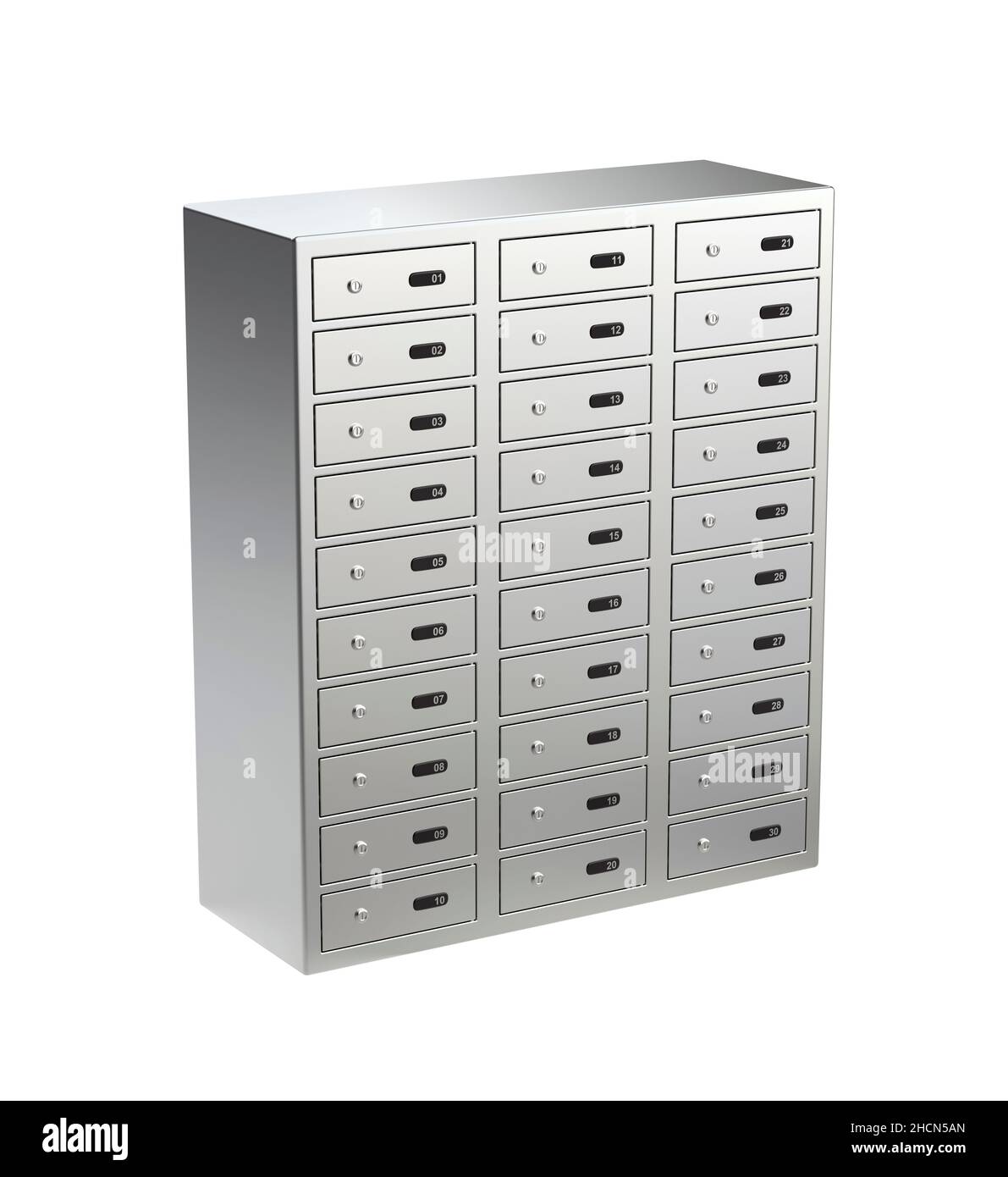 Bank safety deposit boxes, isolated on white background Stock Photo Alamy