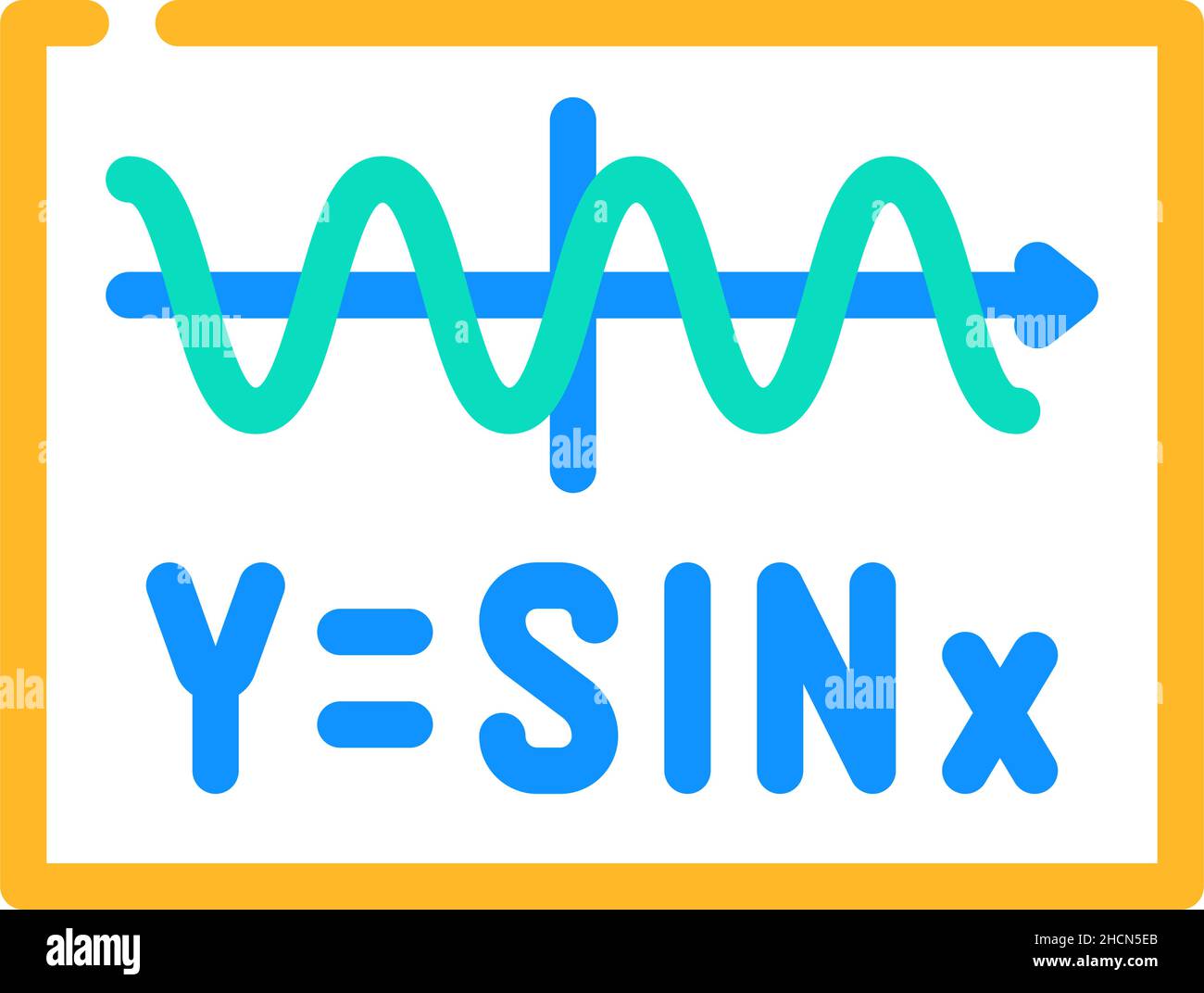 trigonometry formula color icon vector illustration Stock Vector Image ...
