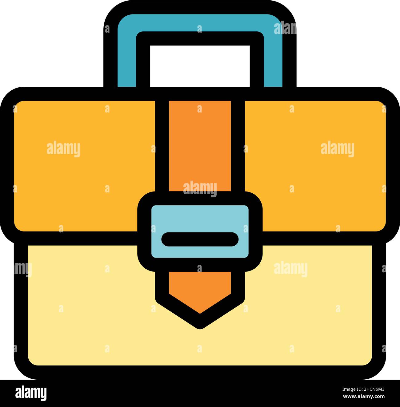 Project briefcase icon. Outline project briefcase vector icon color ...
