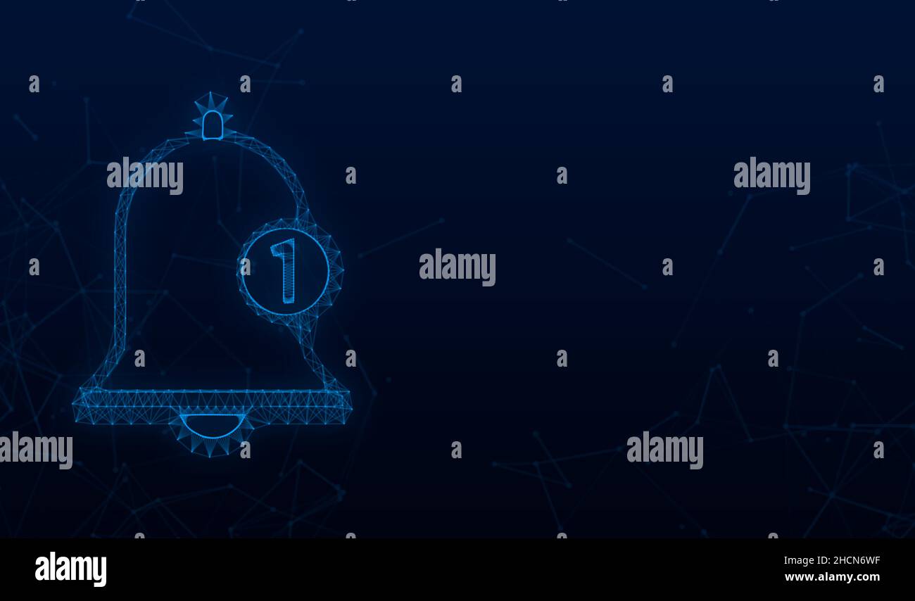 Notification bell icon for incoming inbox message. Vector stock ...