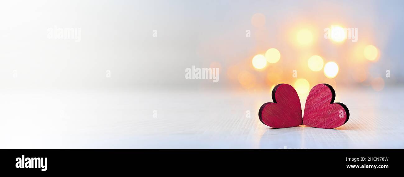 Valentine background with handmade rustic hearts on grey. Happy lovers — free download