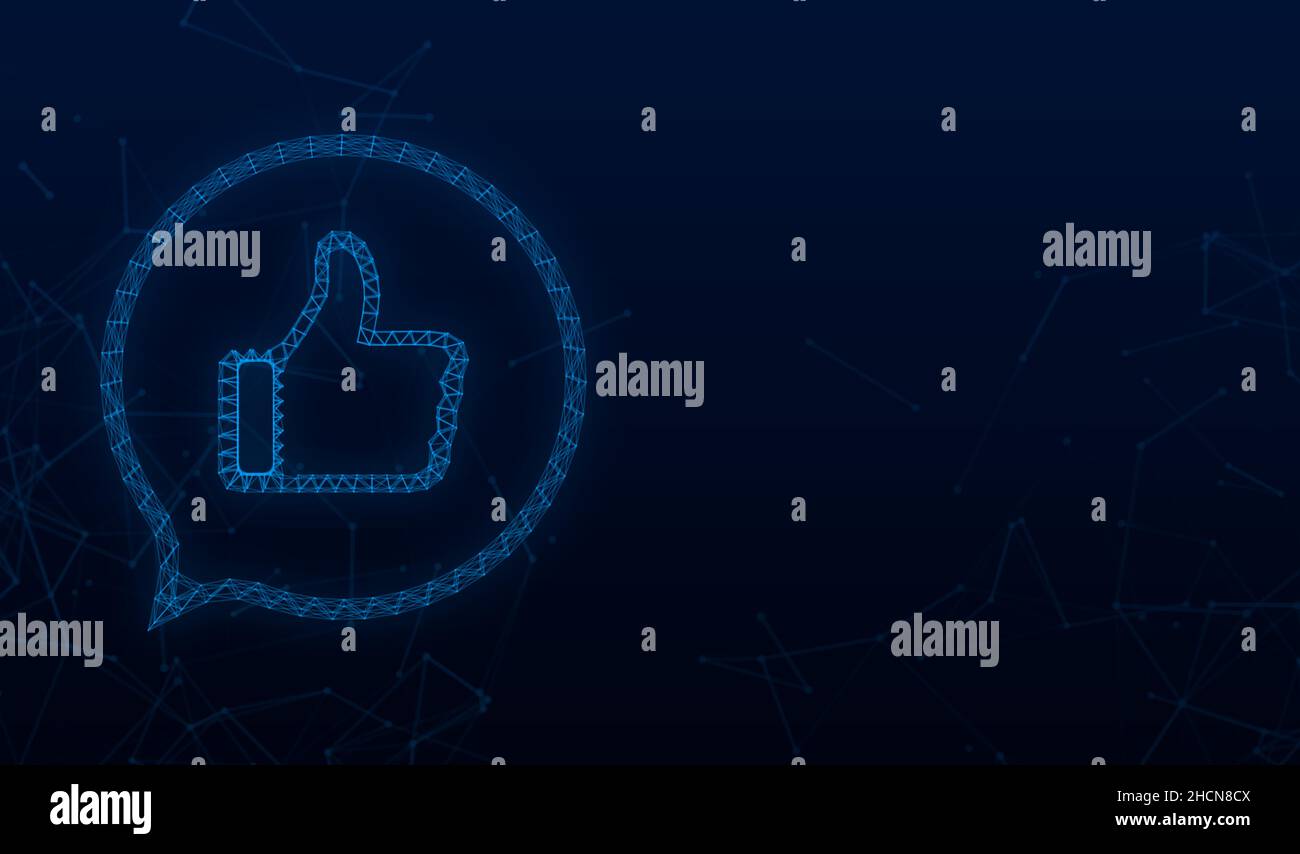 Like, Recommend, feedback. Plexus icon. Social network post. Social ...