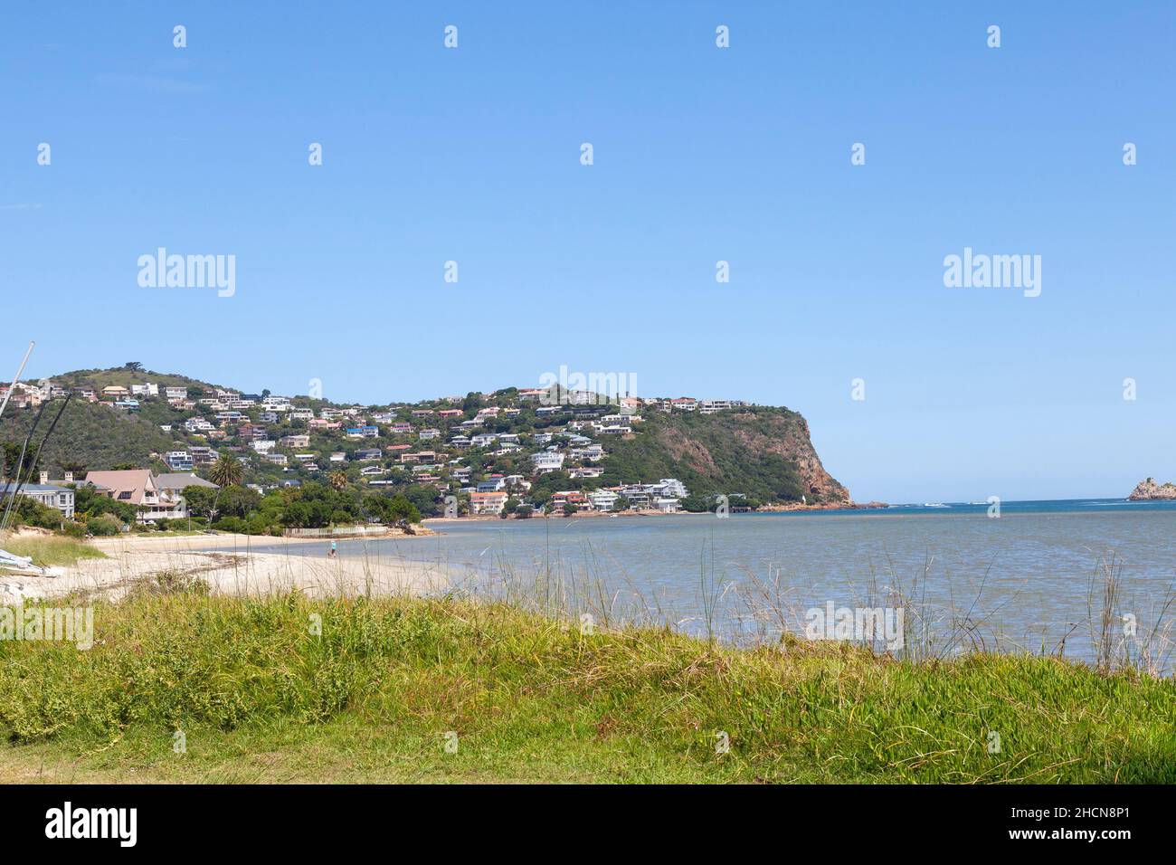 View from Leisure Isle of The Heads, Knysna, Garden Route, Western Cape, South Africa and the Knysna Lagoon Stock Photo