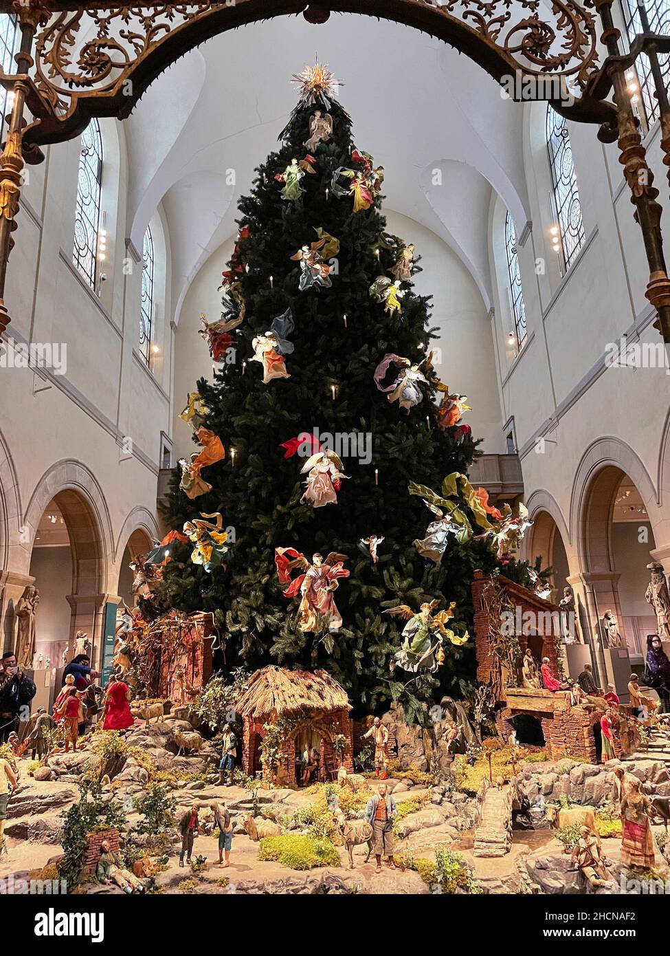 Christmas Tree in the Medieval Sculpturue Hall, The Metropolitan Museum