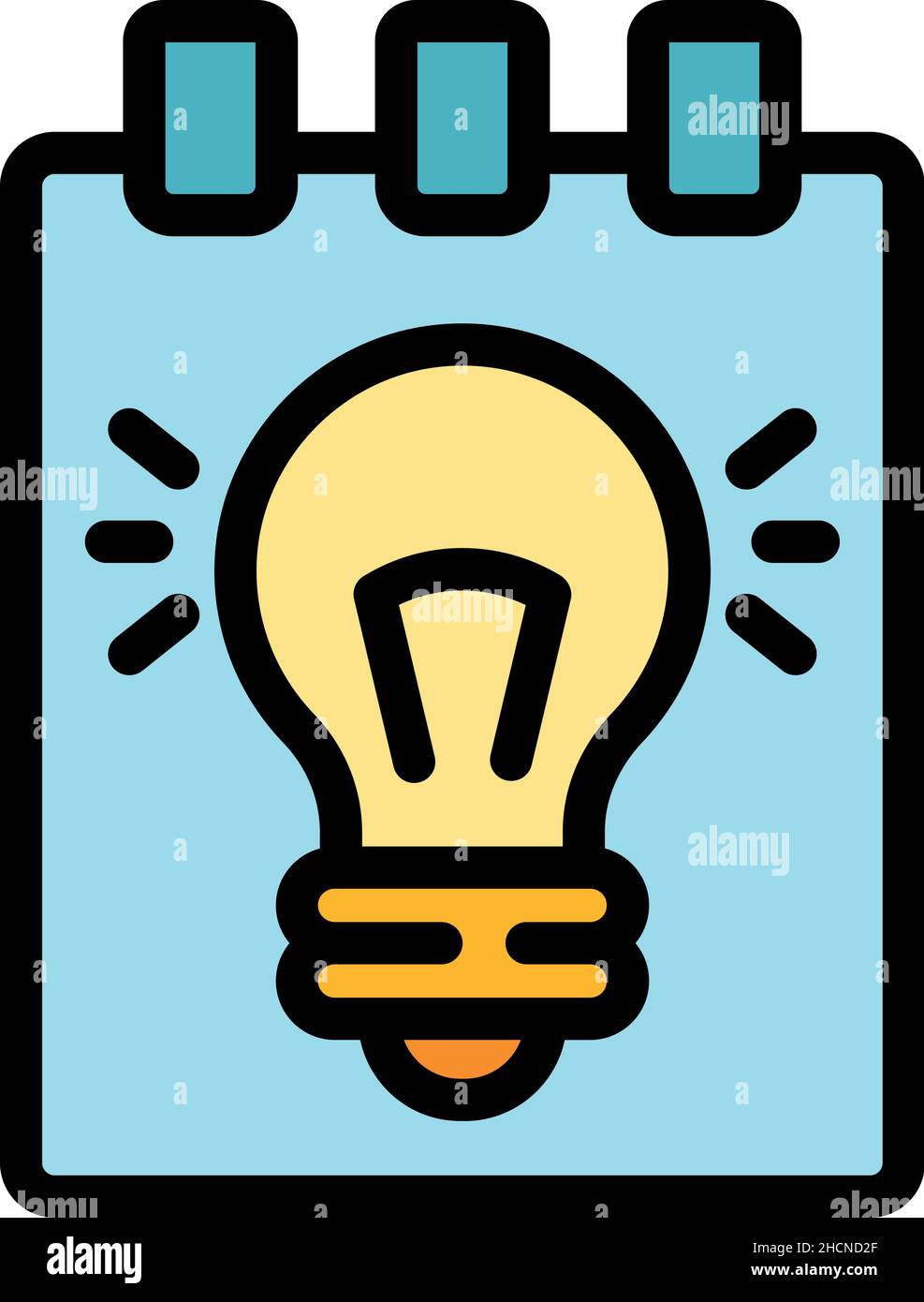 Idea event icon. Outline idea event vector icon color flat isolated ...