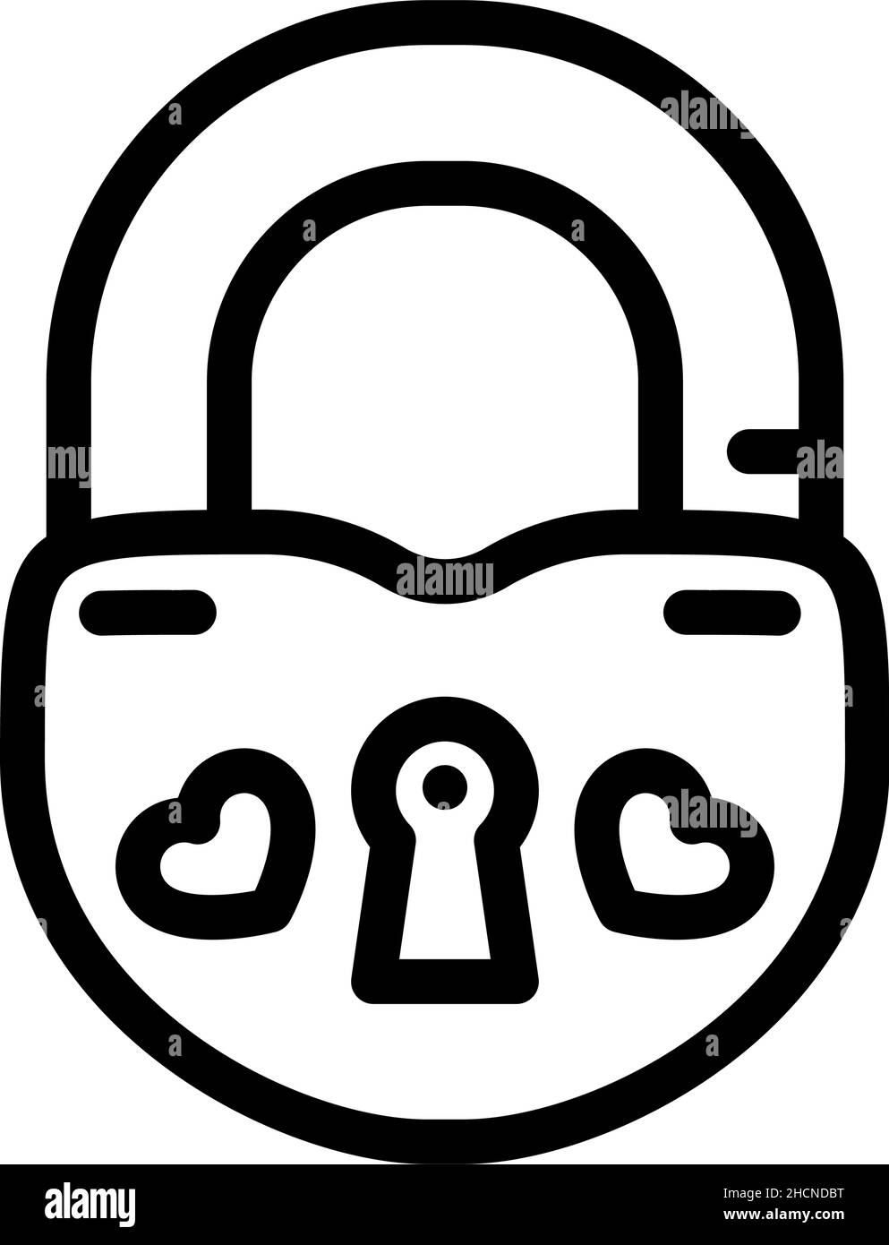 lock for love couple line icon vector illustration Stock Vector Image ...