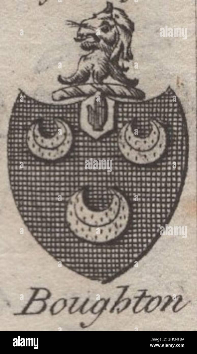 antique 18th century engraving heraldy coat of arms, English Baronet ...