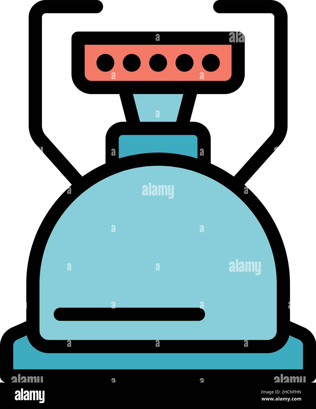 Butane gas stove icon. Outline butane gas stove vector icon color flat
