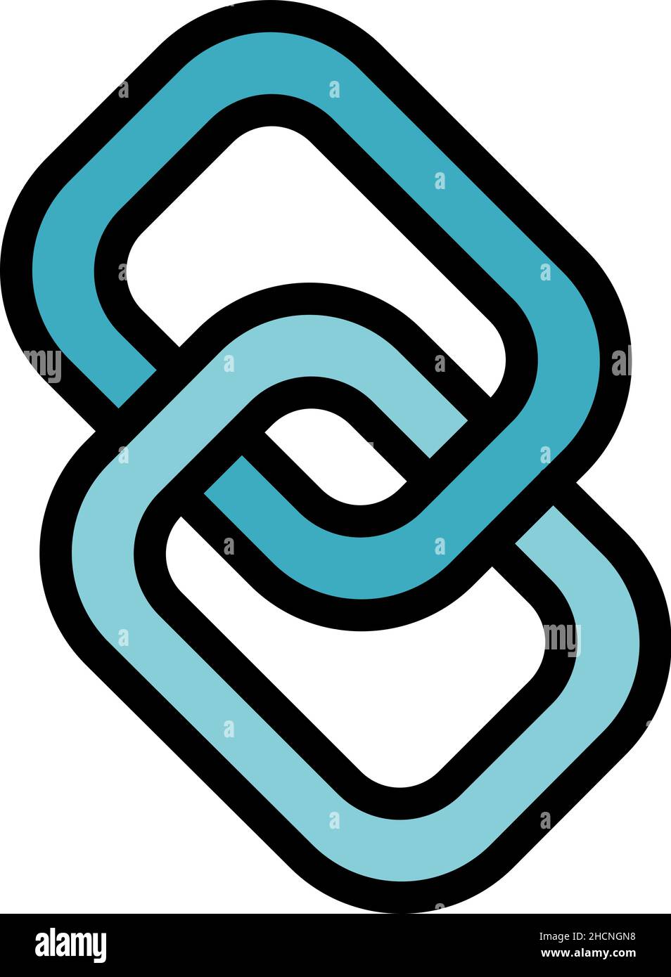 Business collaboration chains icon. Outline business collaboration ...