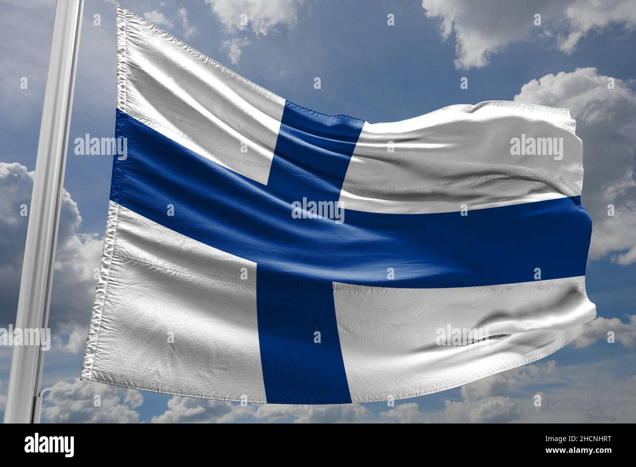 freedom, culture, 28 may 1918, nordic, pole, north, democracy, independent, finnish, swedish, helsinki, sanna marin, finnish: suomen lippu, swedish: f Stock Photo