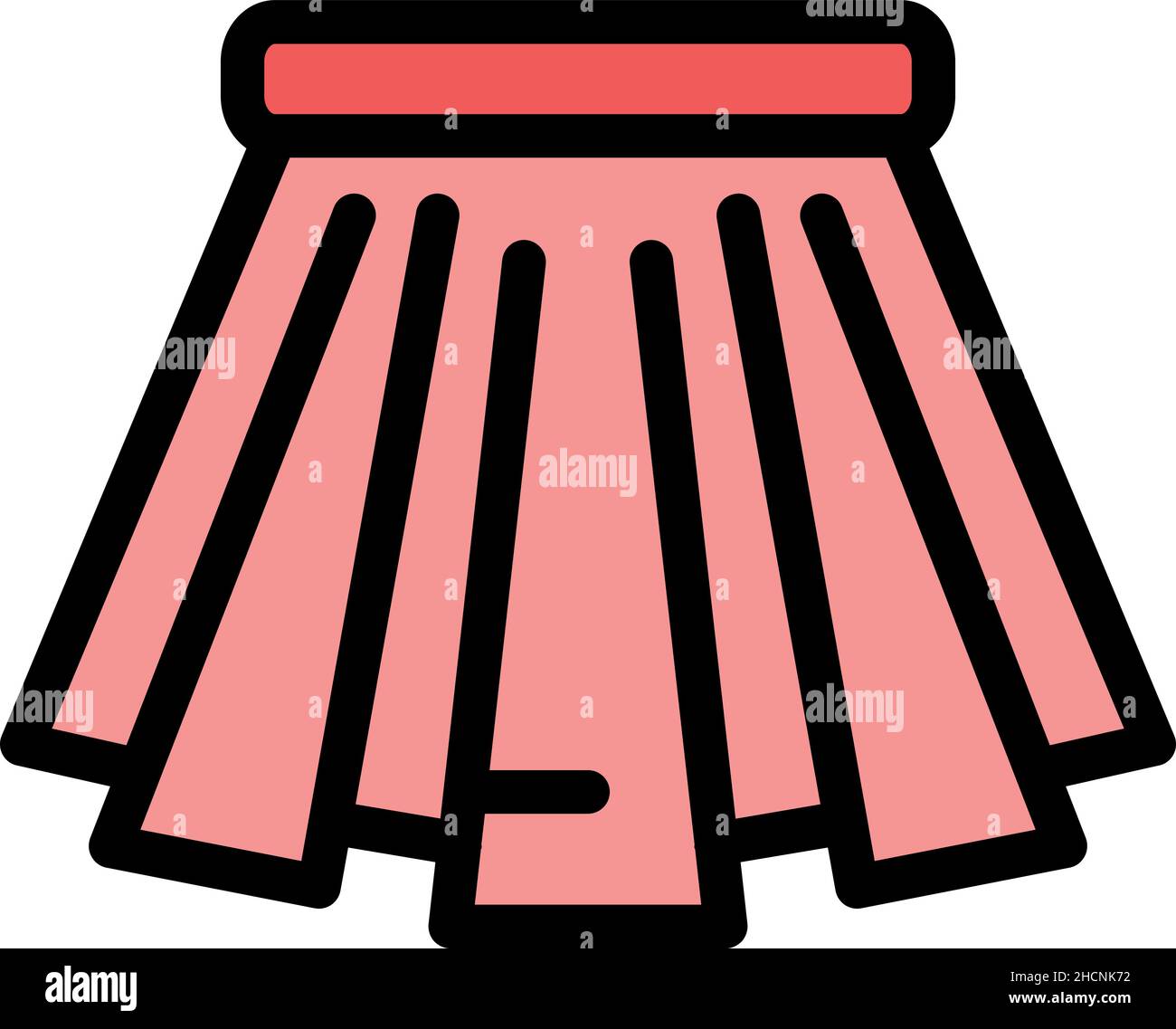 Student uniform skirt icon. Outline student uniform skirt vector icon thin line color flat on white Stock Vector
