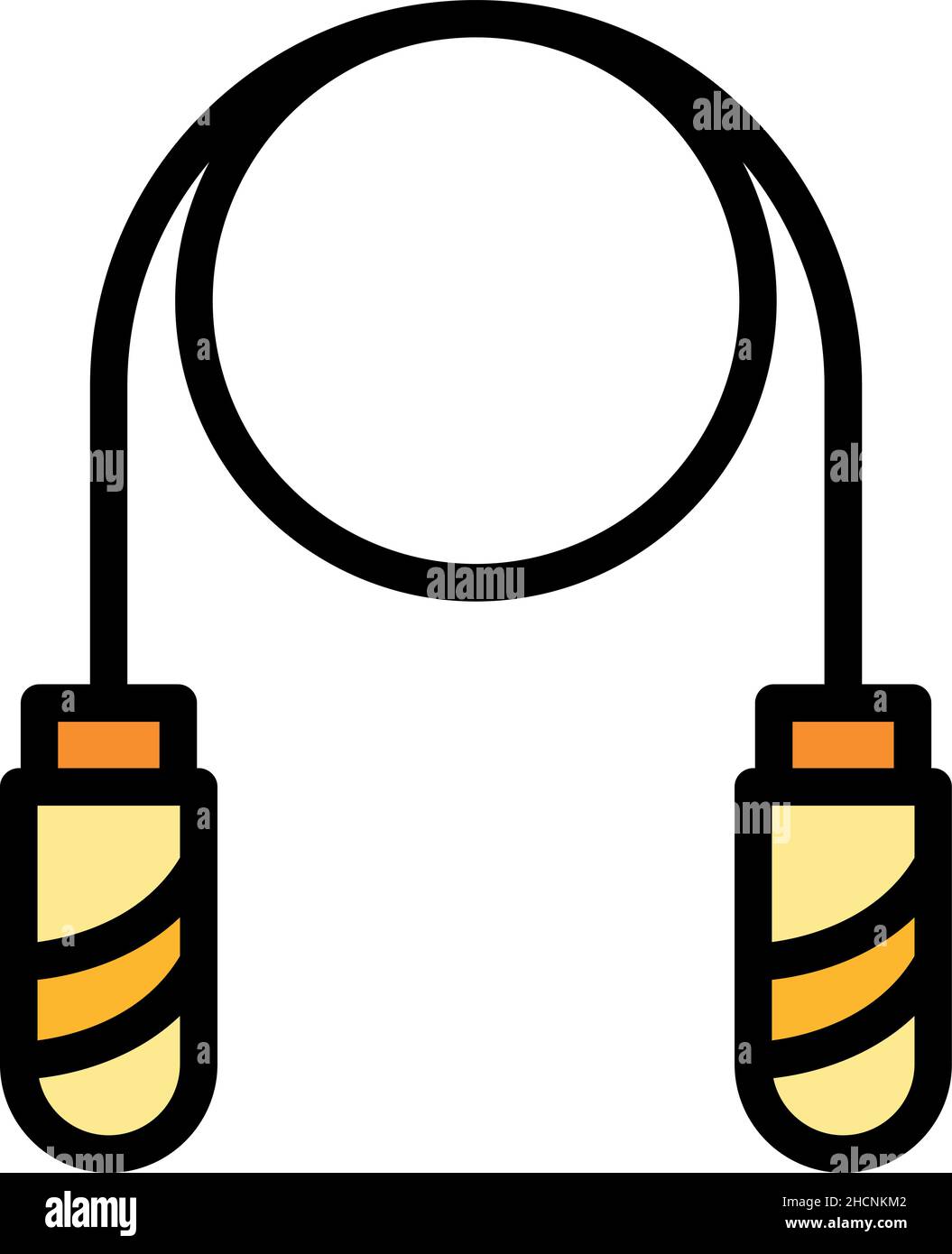 Jump rope icon. Outline jump rope vector icon color flat isolated Stock ...